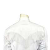 Men's Vintage White Fringe Embroidered Western Shirt - Rockmount Ranch Wear - Flyclothing LLC