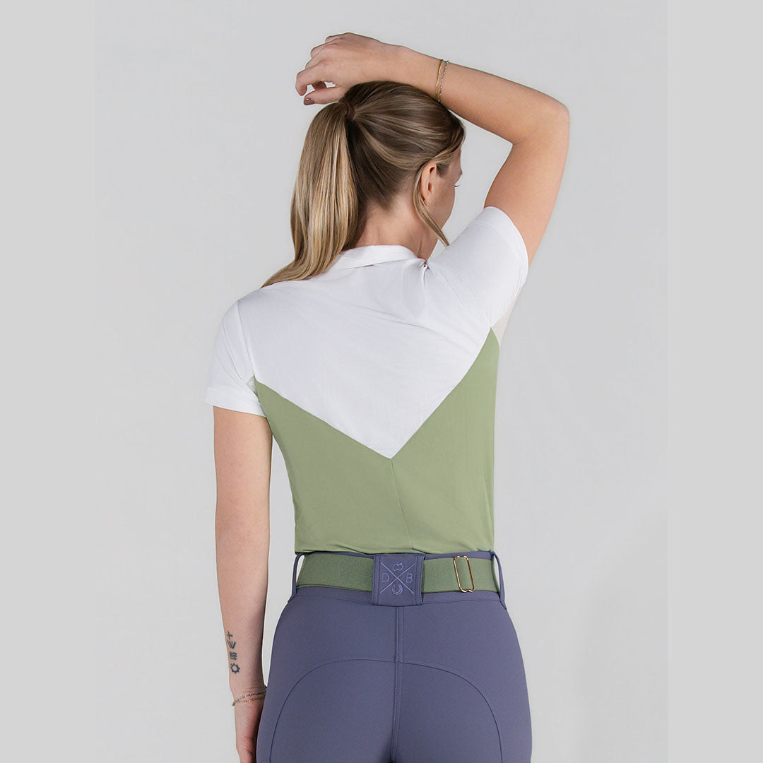 Dapplebay Lady 1/4 Zip SS Show Top-Sage