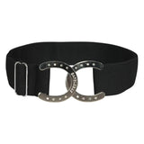 Dapplebay Horse Shoe Elastic Belt-Black - Breeches.com - Flyclothing LLC