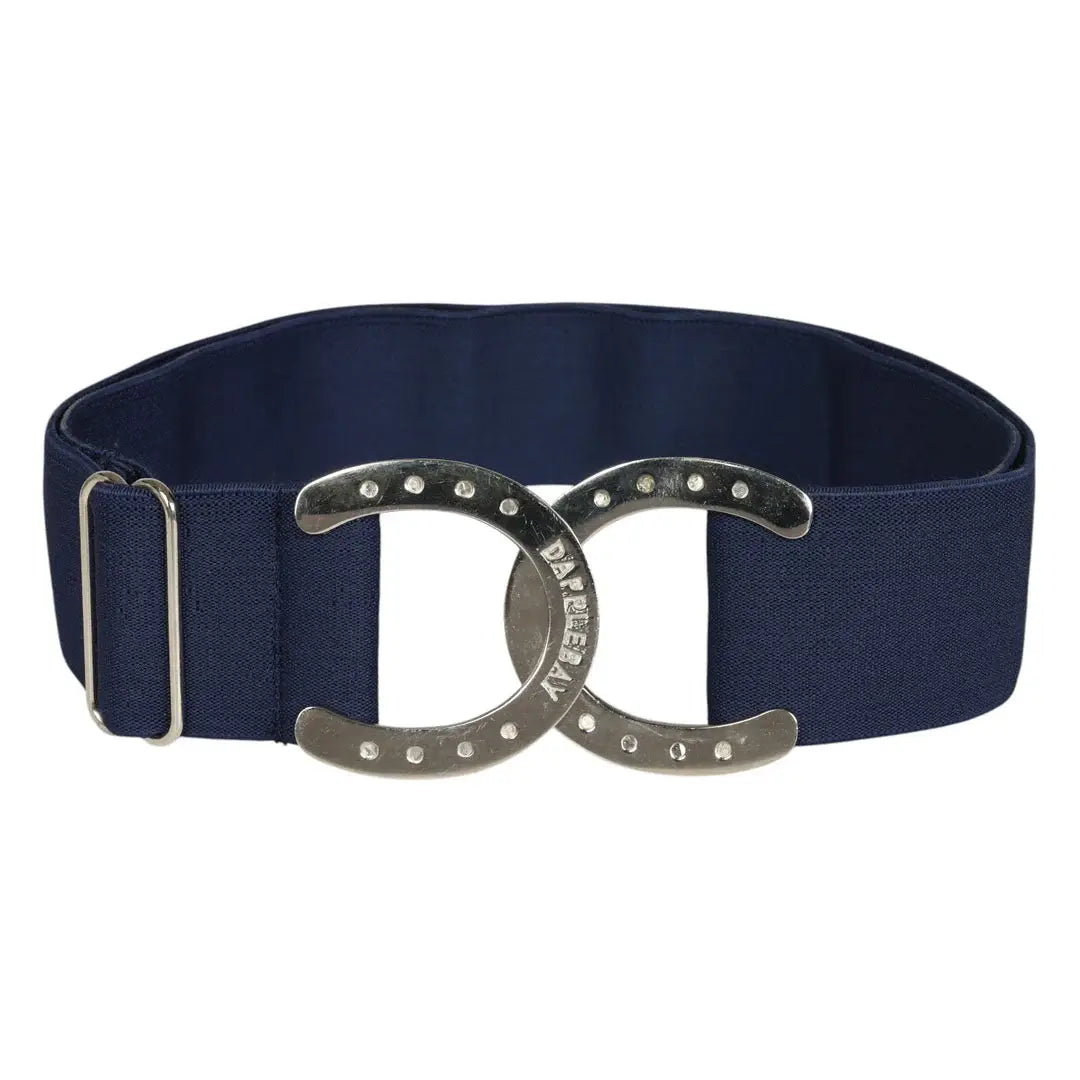 Dapplebay Horse Shoe Elastic Belt-Navy - Breeches.com - Flyclothing LLC