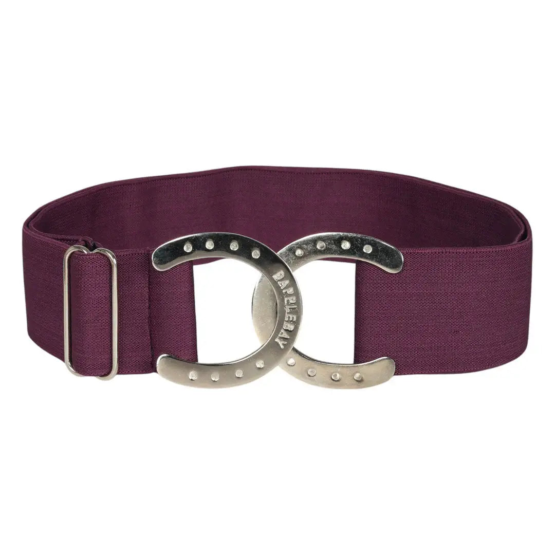 Dapplebay Horse Shoe Elastic Belt-Plum - Breeches.com - Flyclothing LLC