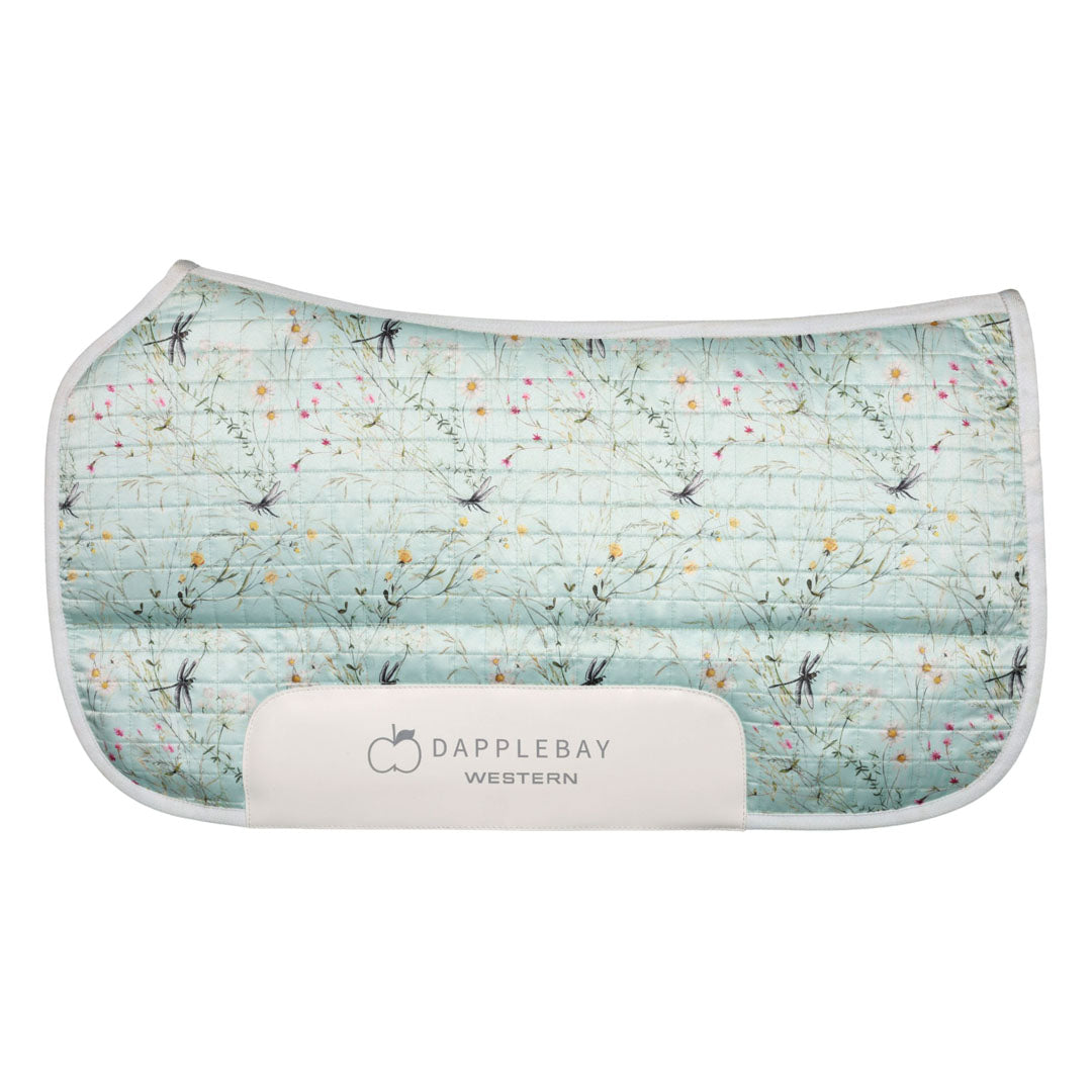 Dapplebay Dragonfly Meadow Western Saddle Pad-Green - Breeches.com - Flyclothing LLC