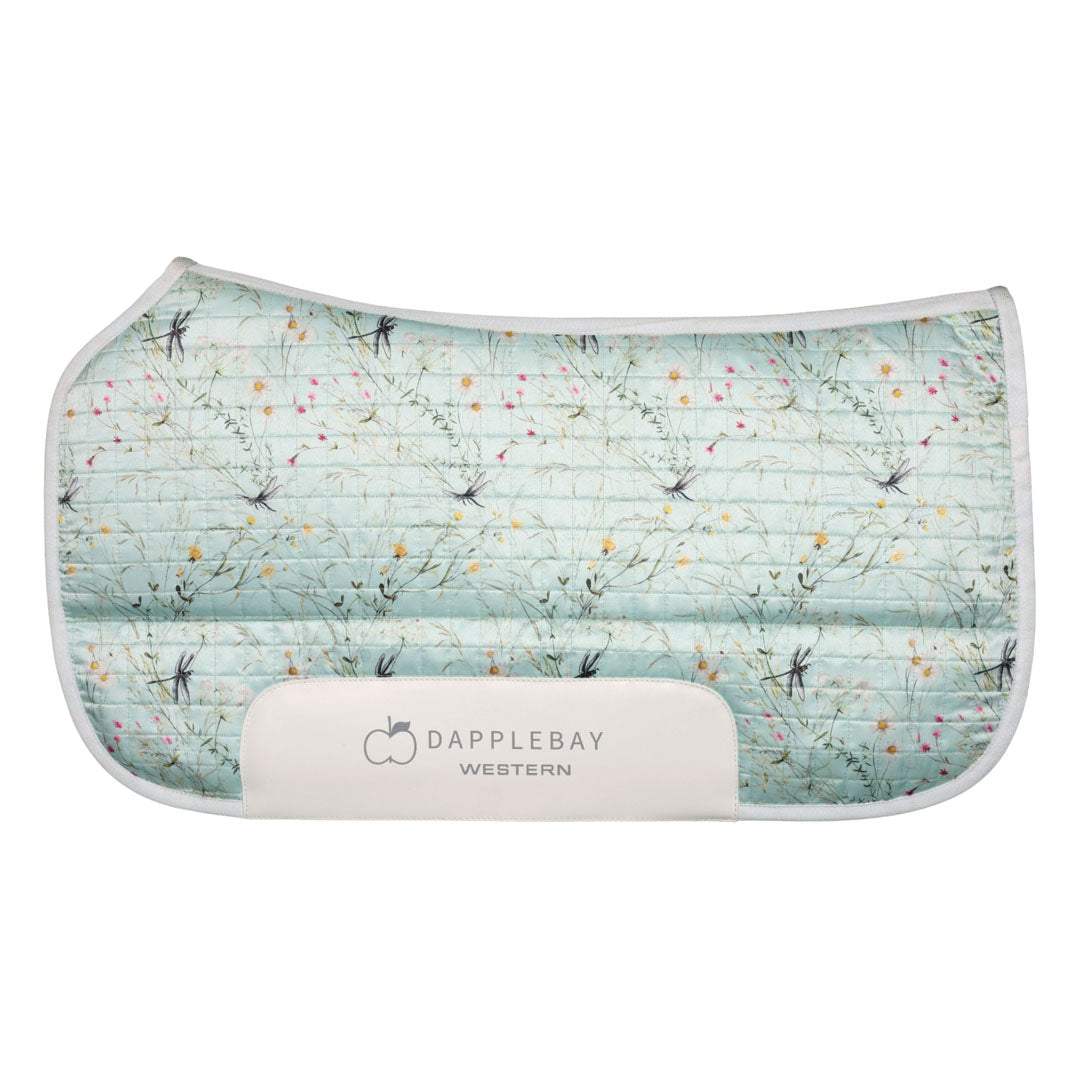 Dapplebay Dragonfly Meadow Western Saddle Pad-Green - Breeches.com - Flyclothing LLC