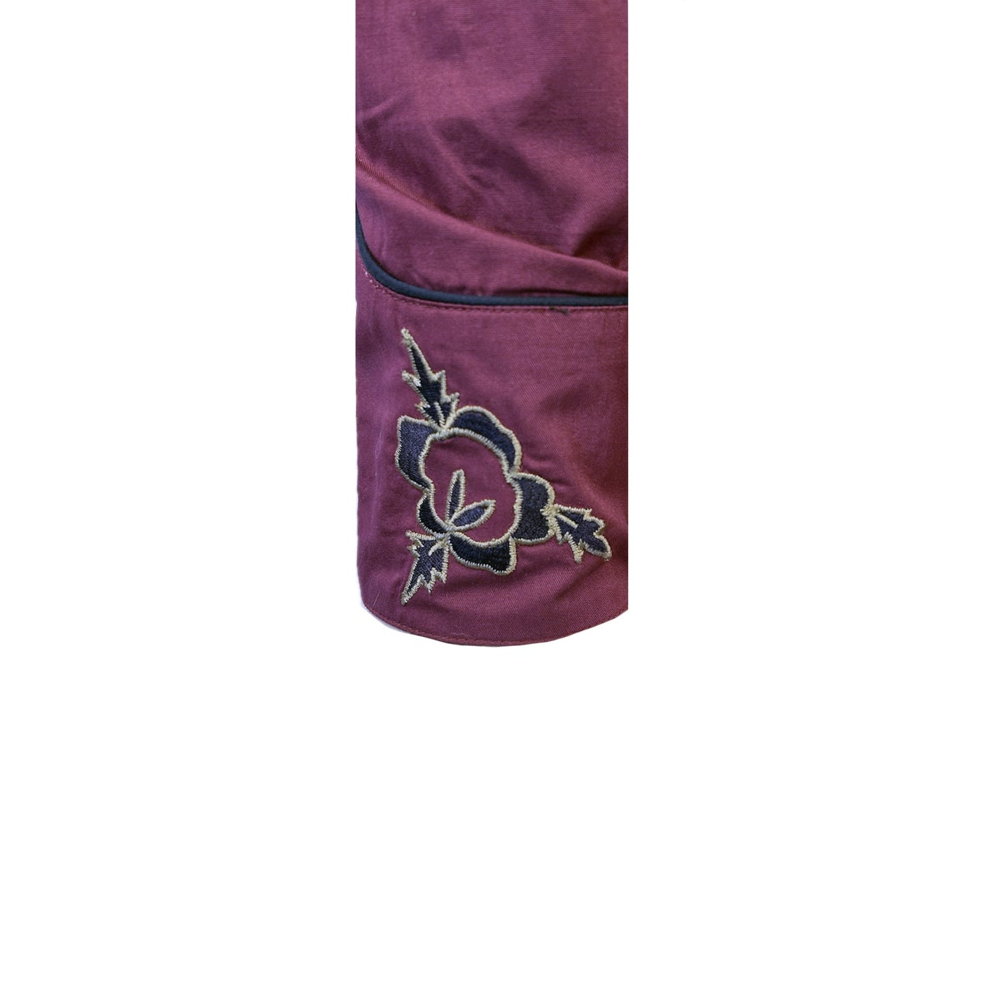 Rockmount Ranch Wear Men's Vintage Burgundy Fringe Embroidered Western Shirt - Rockmount Clothing - Flyclothing LLC