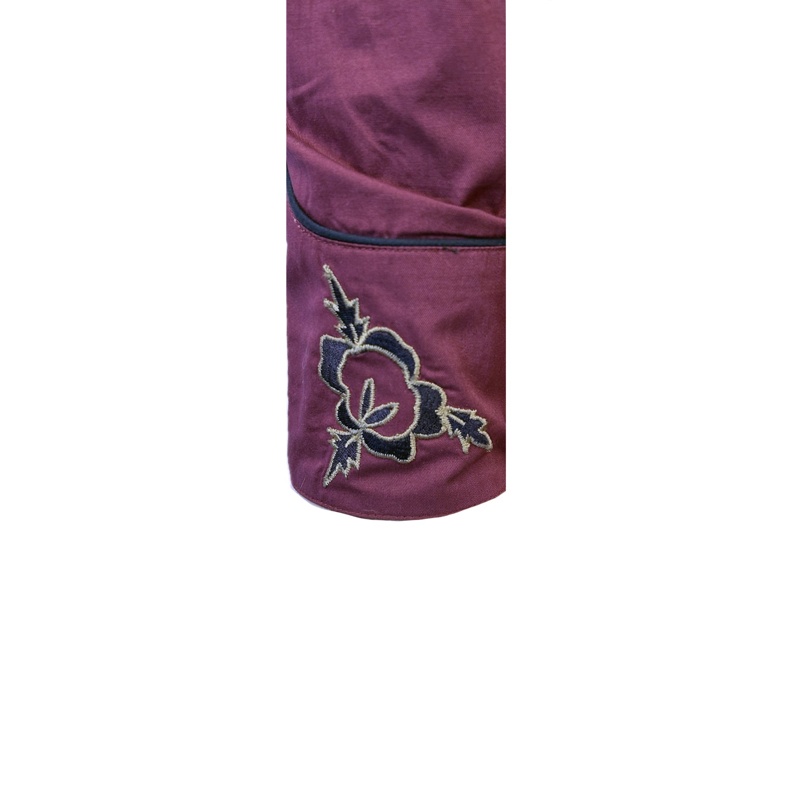 Rockmount Ranch Wear Men's Vintage Burgundy Fringe Embroidered Western Shirt - Rockmount Clothing - Flyclothing LLC