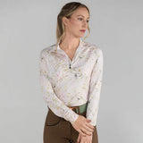 Dapplebay Dragonfly Meadow 1/4 Zip LS Riding Top-Light Pink - Breeches.com - Flyclothing LLC