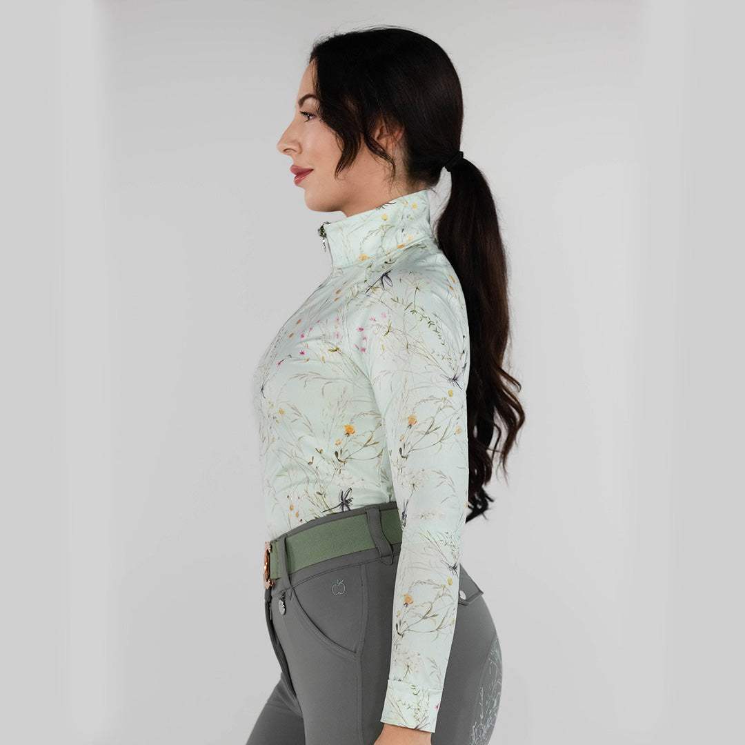 Dapplebay Dragonfly Meadow 1/4 Zip Riding Top - Long Sleeve - Breeches.com - Flyclothing LLC