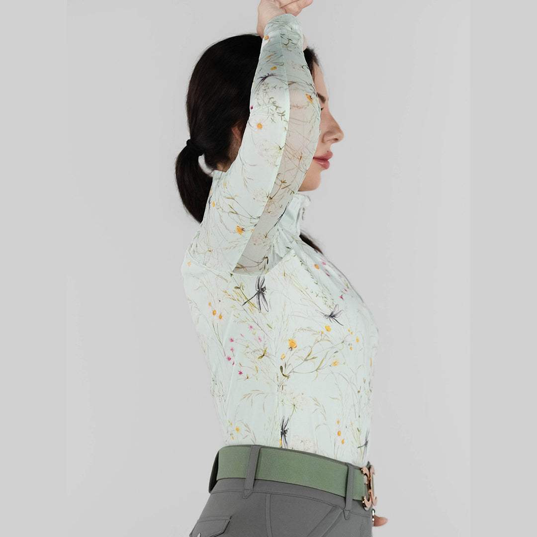 Dapplebay Dragonfly Meadow 1/4 Zip Riding Top - Long Sleeve - Breeches.com - Flyclothing LLC