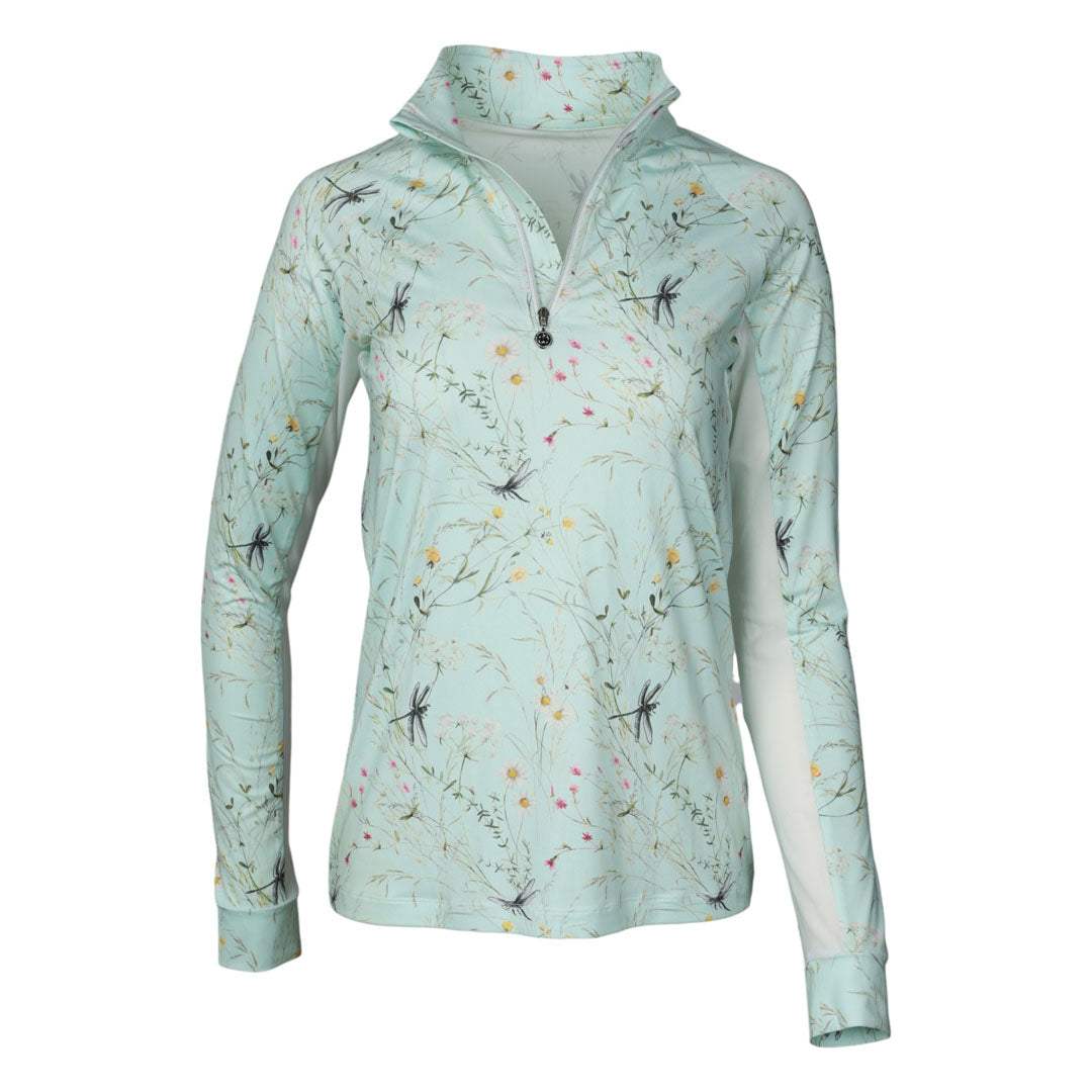 Dapplebay Dragonfly Meadow 1/4 Zip Riding Top - Long Sleeve - Breeches.com - Flyclothing LLC