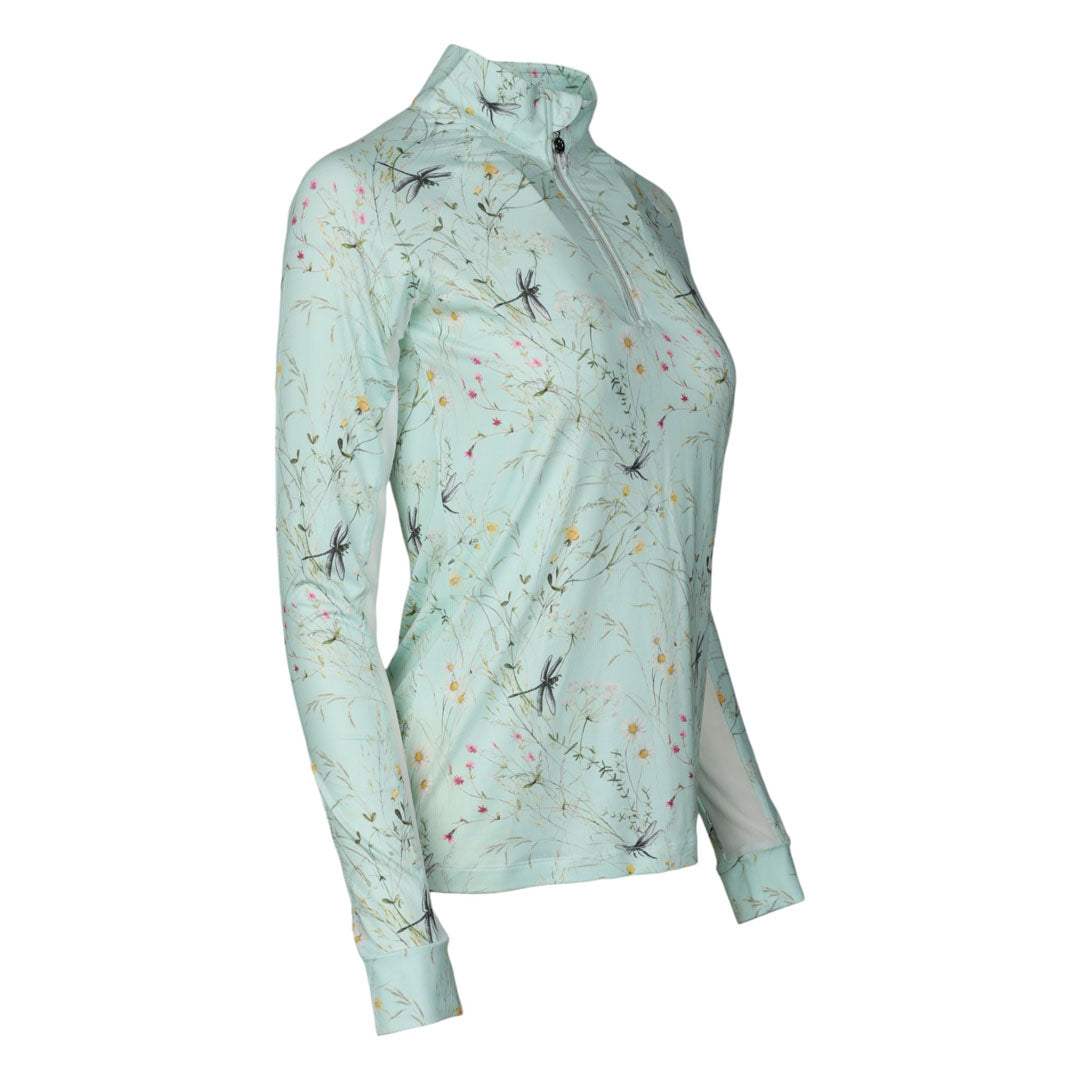 Dapplebay Dragonfly Meadow 1/4 Zip Riding Top - Long Sleeve - Breeches.com - Flyclothing LLC