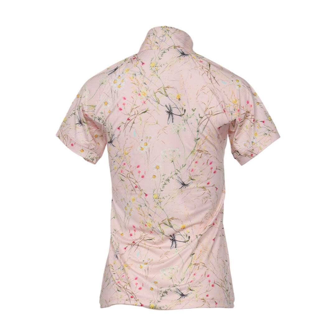 Dapplebay Dragonfly Meadow 1/4 Zip SS Riding Top-Light Pink - Breeches.com - Flyclothing LLC