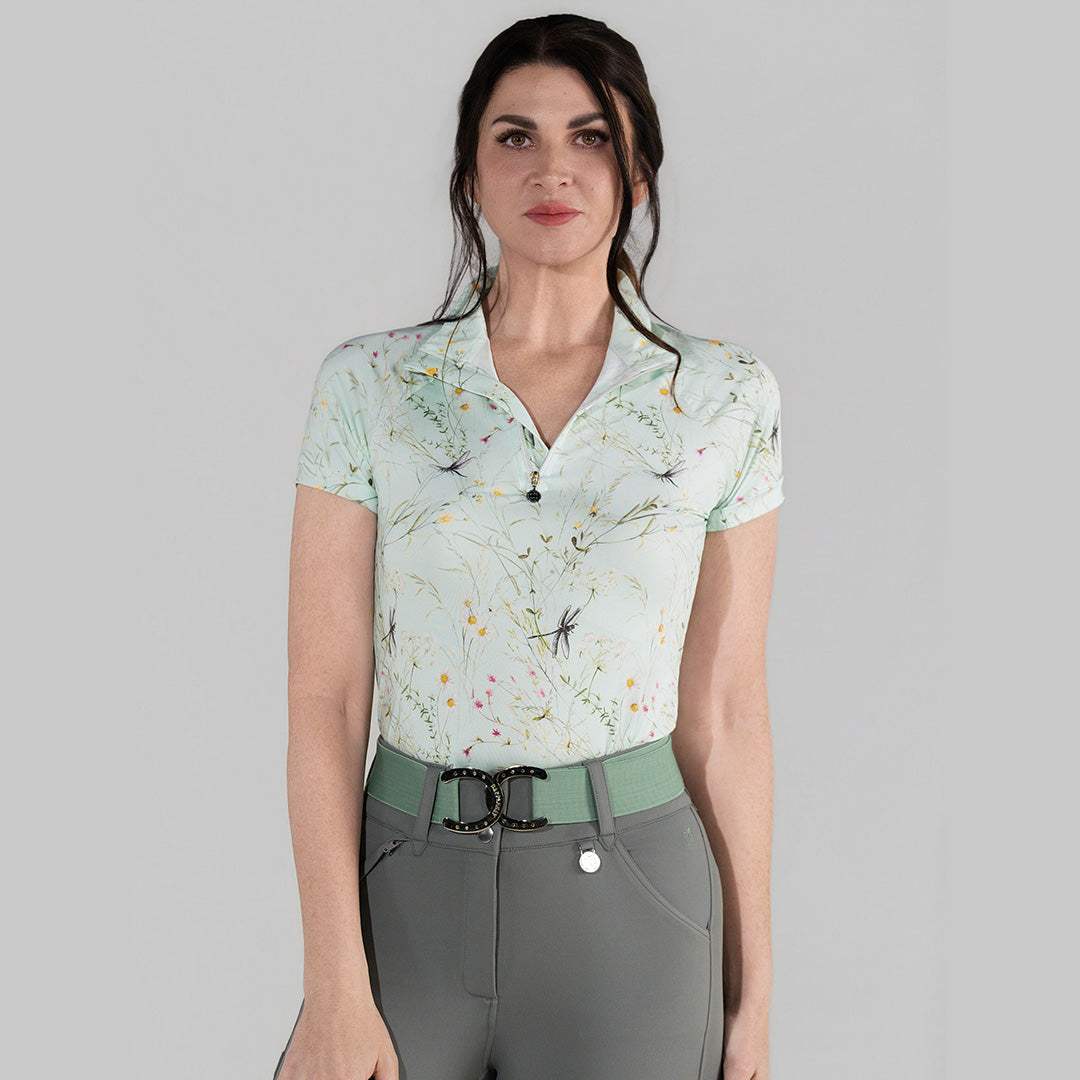 Dapplebay Dragonfly Meadow 1/4 Zip Riding Top - Short Sleeve - Breeches.com - Flyclothing LLC