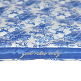 Dapplebay Equestrian Toile Jump Saddle Pad-Blue/White