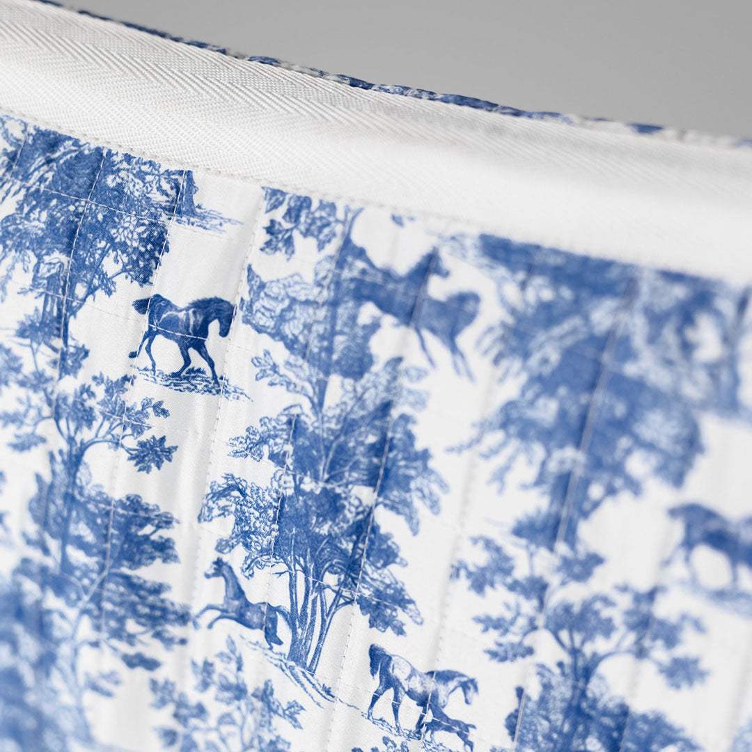Dapplebay Equestrian Toile Western Saddle Pad-Blue/White - Breeches.com - Flyclothing LLC