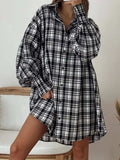 Plaid Button Up Long Sleeve Shirt - Trendsi - Flyclothing LLC