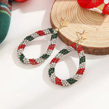 Christmas Rhinestone Teardrop Earrings - Trendsi - Flyclothing LLC