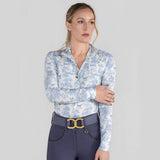 Dapplebay Equestrian Toile 1/4 Zip LS Riding Top-Moonrise - Breeches.com - Flyclothing LLC