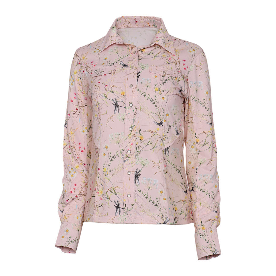 Dapplebay Dragonfly Meadow Western Riding Top-Light Pink