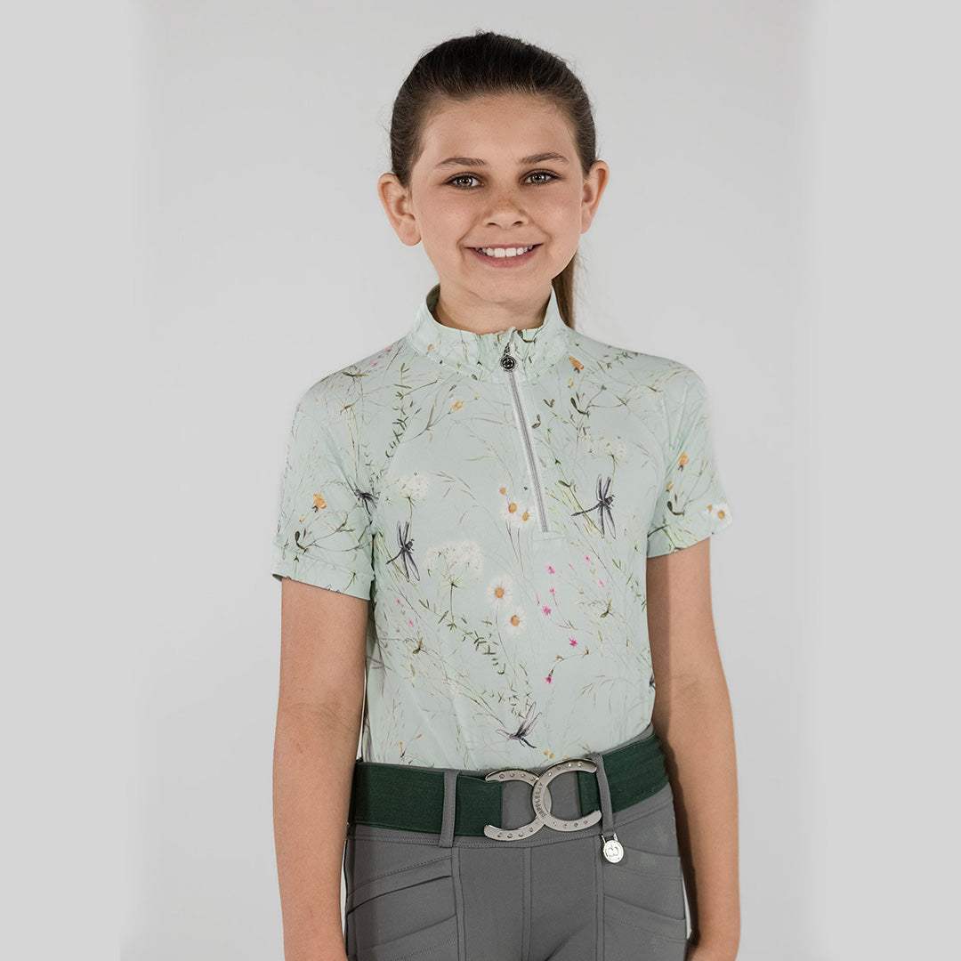 Dapplebay Kids Dragonfly Meadow 1/4 Zip - Short Sleeve - Breeches.com - Flyclothing LLC