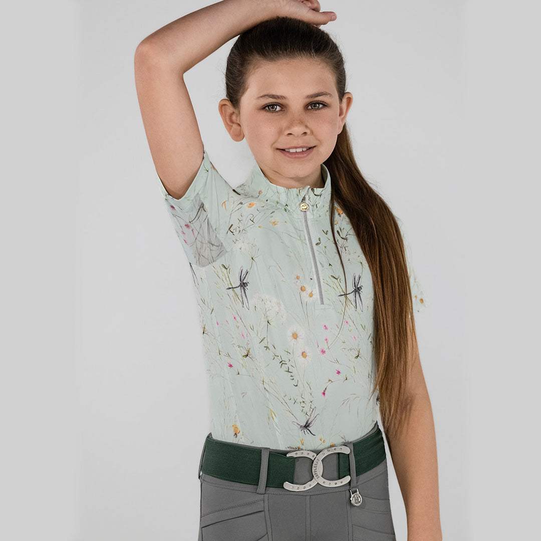 Dapplebay Kids Dragonfly Meadow 1/4 Zip - Short Sleeve - Breeches.com - Flyclothing LLC
