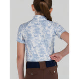 Dapplebay Kids Equestrian Toile 1/4 Zip SS Riding Top-Moonrise