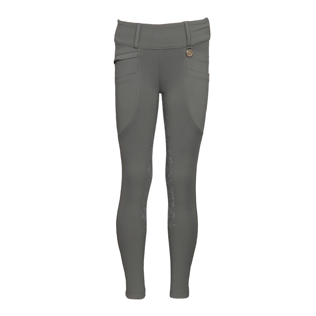 Dapplebay Kids Dragonfly Meadow Silicone Full Seat Tights-Graphite
