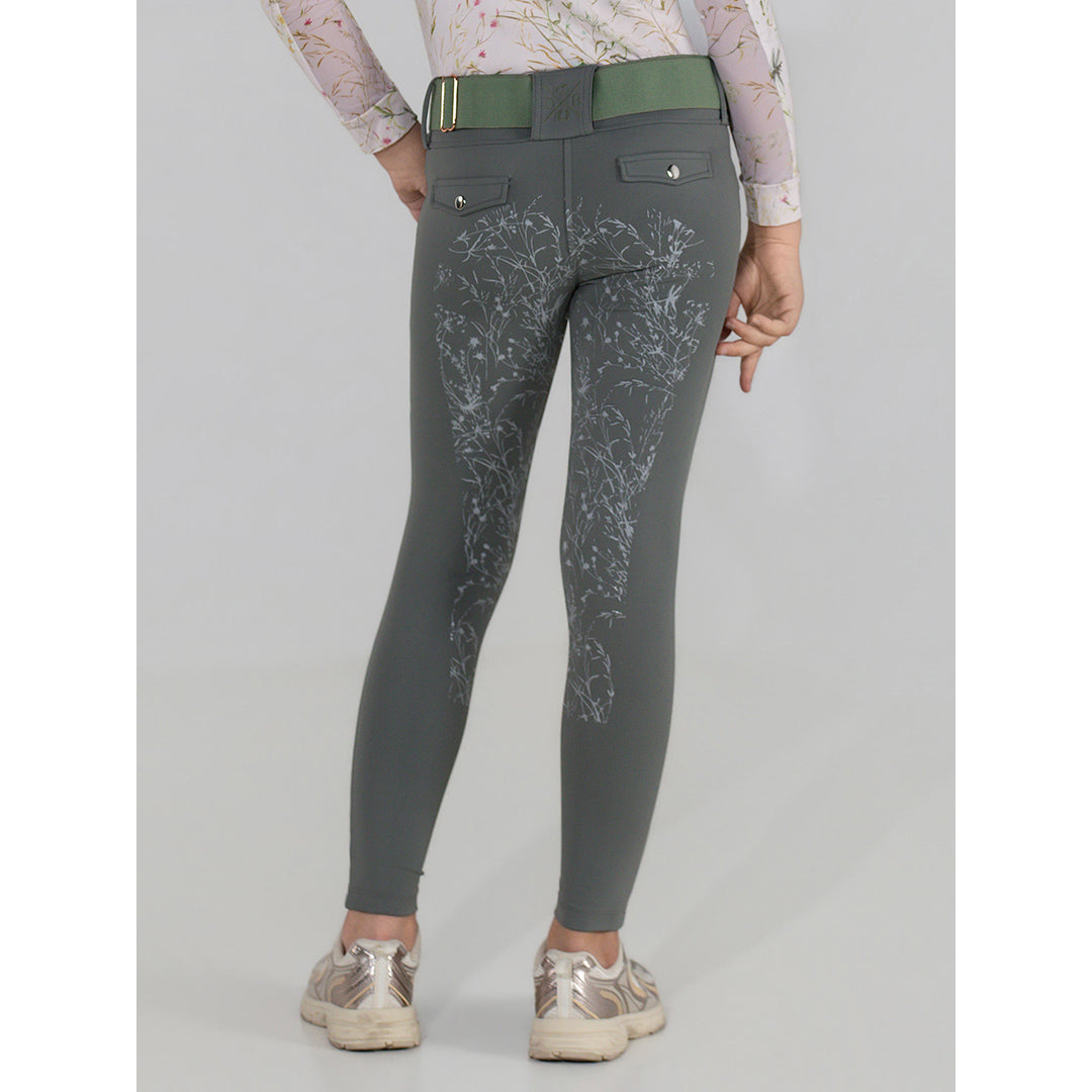 Dapplebay Kids Dragonfly Meadow Silicone Full Seat Tights-Graphite