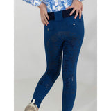 Dapplebay Kids Equestrian Toile Essential Tights-Bright Navy - Breeches.com - Flyclothing LLC
