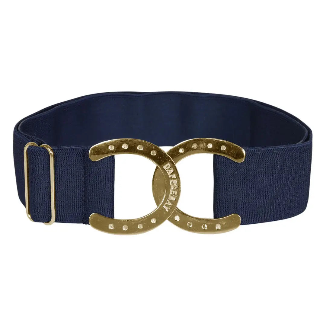 Dapplebay Horse Shoe Elastic Belt-Navy - Breeches.com - Flyclothing LLC