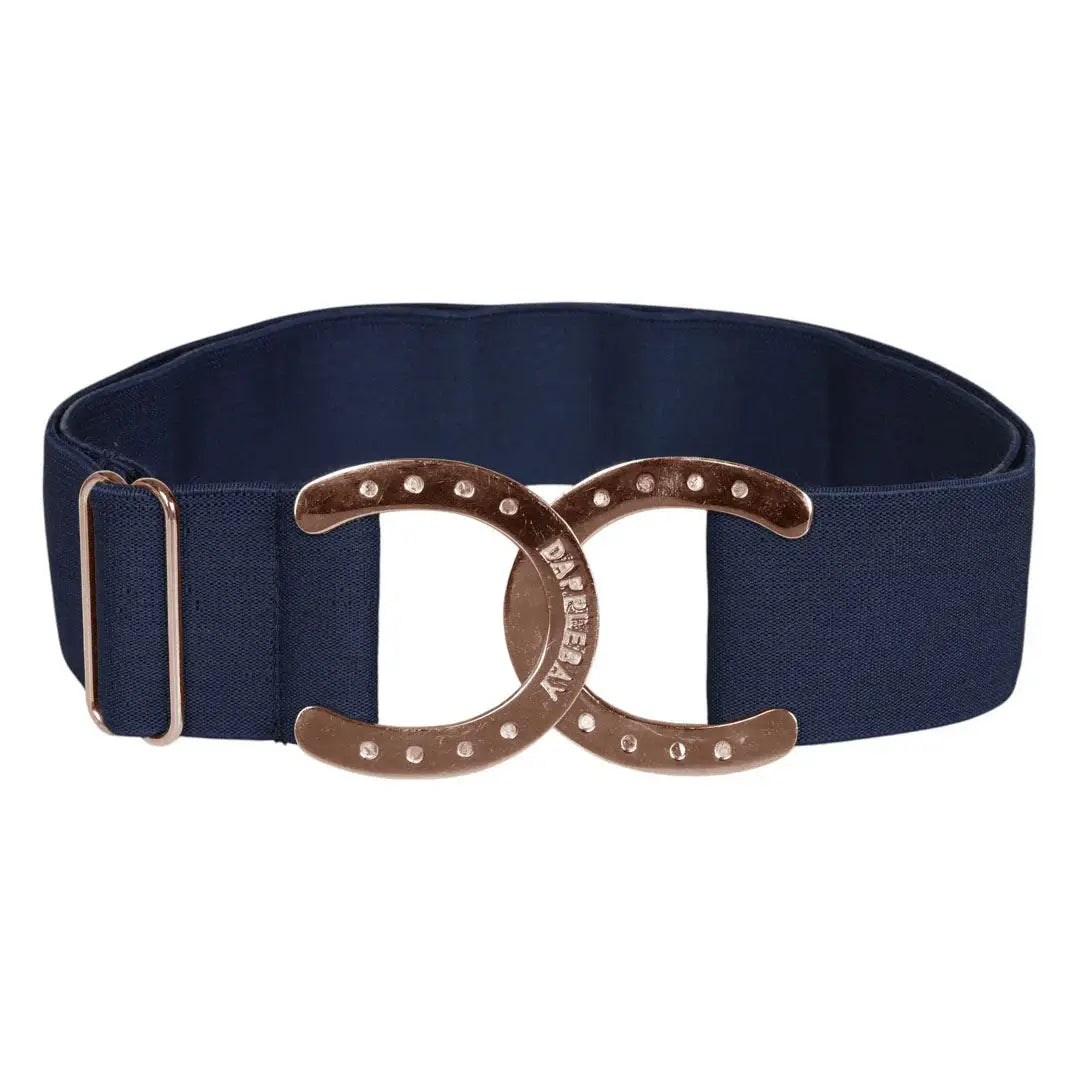 Dapplebay Horse Shoe Elastic Belt-Navy - Breeches.com - Flyclothing LLC