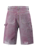 Men's Rhinestone Shorts with Pockets - Trendsi - Flyclothing LLC