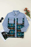 Pocketed Button Up Long Sleeve Denim Jacket - Trendsi - Flyclothing LLC