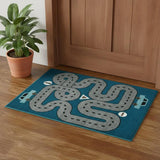 2' X 3' Navy Blue Transportation Youthful Washable Area Rug - Homeroots - Flyclothing LLC