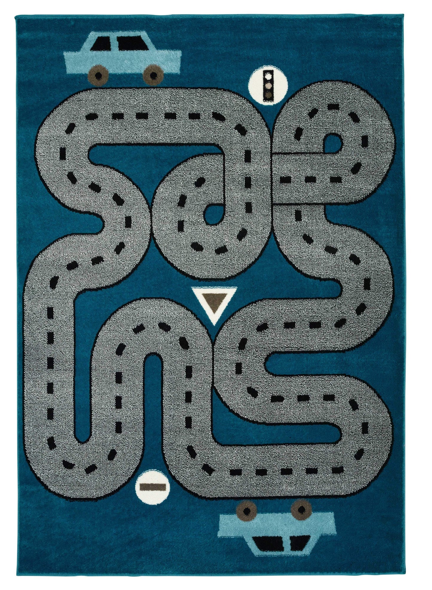 2' X 3' Navy Blue Transportation Youthful Washable Area Rug - Homeroots - Flyclothing LLC
