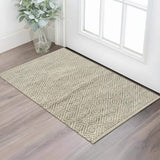 2' X 4' Natural And Gray Jute Geometric Hand Woven Area Rug - Homeroots - Flyclothing LLC