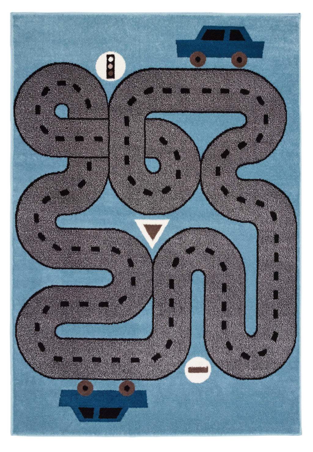 2' X 3' Blue Transportation Youthful Washable Area Rug - Homeroots - Flyclothing LLC