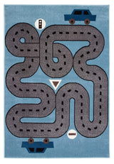 2' X 3' Blue Transportation Youthful Washable Area Rug - Homeroots - Flyclothing LLC
