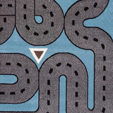 2' X 3' Blue Transportation Youthful Washable Area Rug - Homeroots - Flyclothing LLC