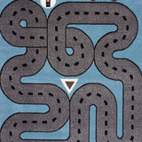 2' X 3' Blue Transportation Youthful Washable Area Rug - Homeroots - Flyclothing LLC