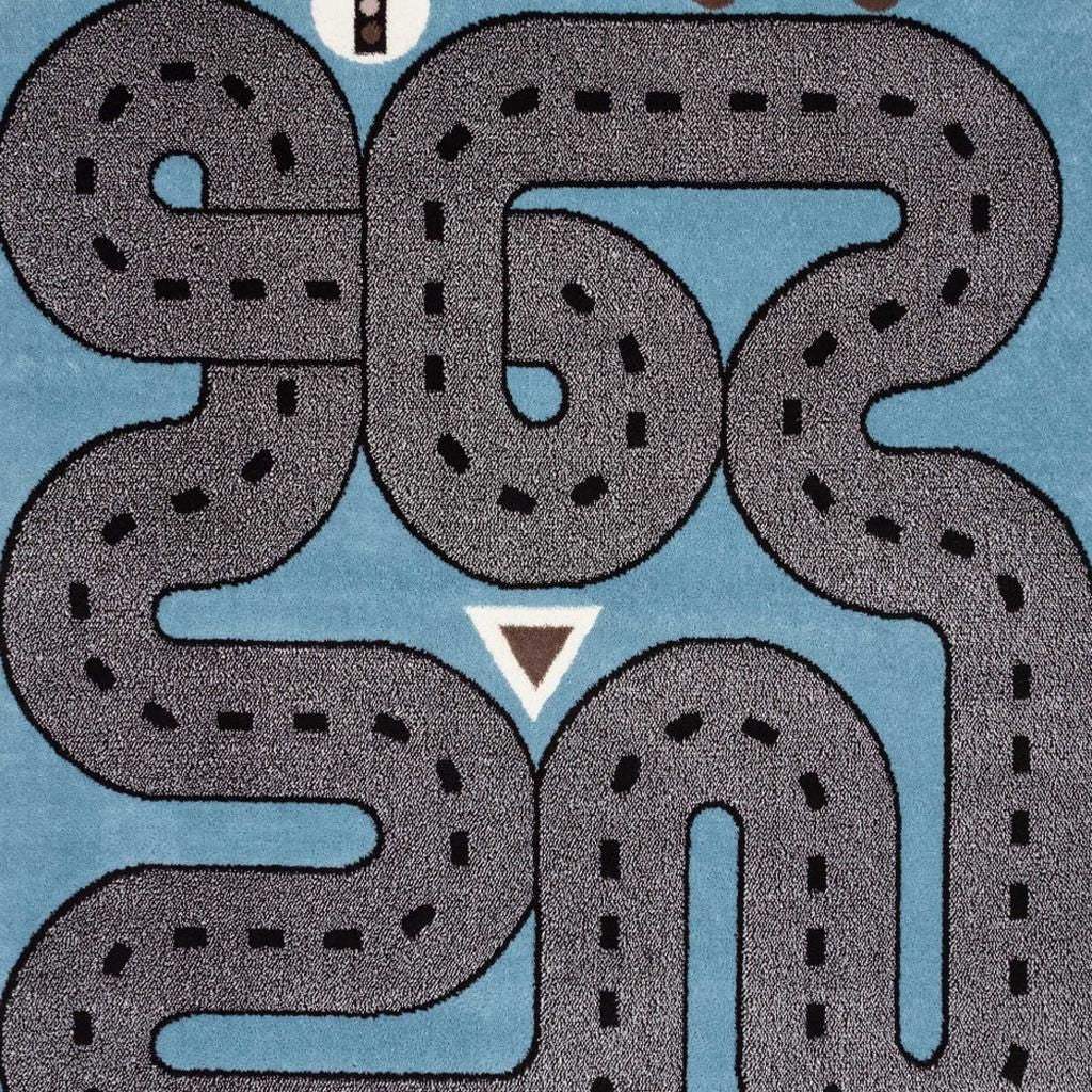 2' X 3' Blue Transportation Youthful Washable Area Rug - Homeroots - Flyclothing LLC