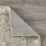 2' X 3' Gray And Blue Wool Floral Hand Tufted Area Rug - Homeroots - Flyclothing LLC
