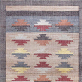 2' X 3' Blue Gray And Tan Tribal Hand Woven Area Rug With Fringe - Homeroots - Flyclothing LLC