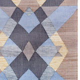 8' X 10' Blue Gray And Tan Geometric Hand Woven Area Rug With Fringe - Homeroots - Flyclothing LLC
