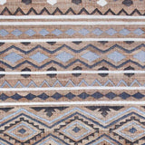 6' X 9' Blue Gray And Tan Geometric Hand Woven Area Rug With Fringe - Homeroots - Flyclothing LLC