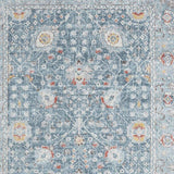 4' X 6' Blue And Ivory Floral Area Rug With UV Protection - Homeroots - Flyclothing LLC