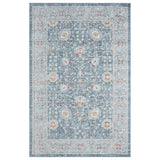 4' X 6' Blue And Ivory Floral Area Rug With UV Protection - Homeroots - Flyclothing LLC