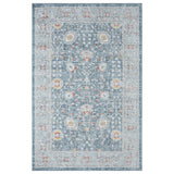 4' X 6' Blue And Ivory Floral Area Rug With UV Protection - Homeroots - Flyclothing LLC