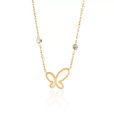 18K Gold-Plated Butterfly Necklace - Trendsi - Flyclothing LLC