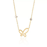 18K Gold-Plated Butterfly Necklace - Trendsi - Flyclothing LLC