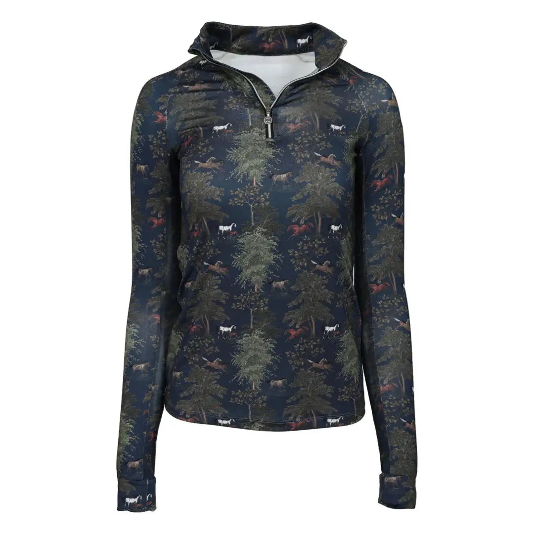 Dapplebay Autumn Toile 1/4 Zip Riding Top - Breeches.com - Flyclothing LLC